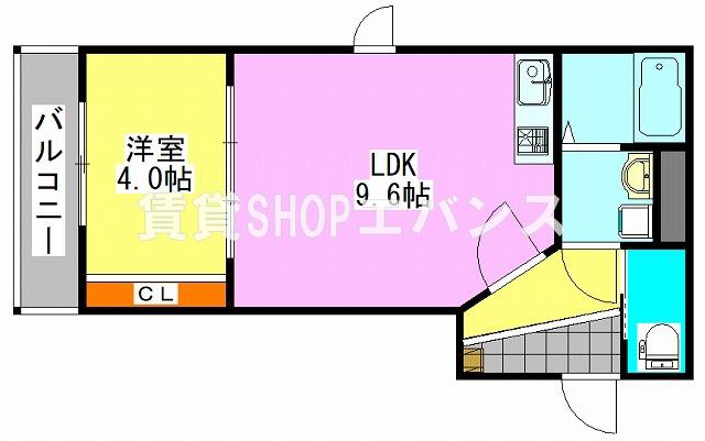 GRADUS薬円台II(1LDK/3階)の間取り写真