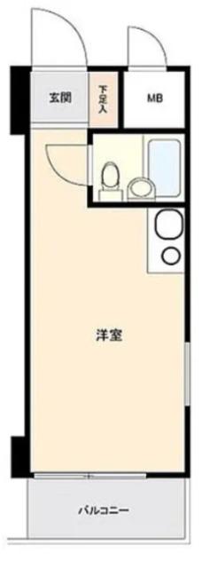 トップ川崎第2(1K/11階)の間取り写真