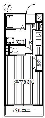 エクセレント和光(1K/2階)の間取り写真