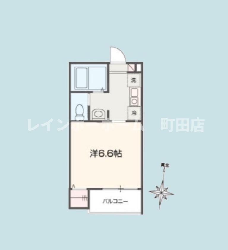 MELLAS淵野辺Ⅴ(1K/2階)の間取り写真