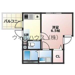 ALEGRIA津久野サウス(1K/2階)の間取り写真
