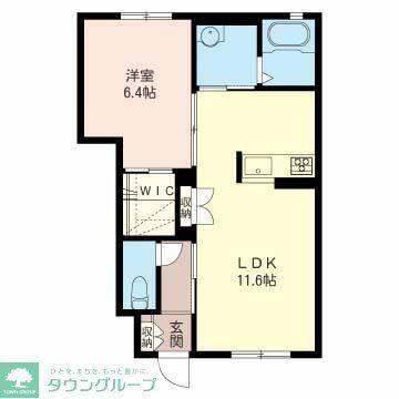 フォルツェ・ラフィーノB(1LDK/1階)の間取り写真