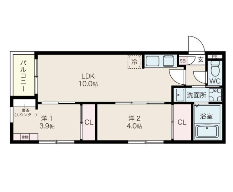 STORIA桜本町(2LDK/3階)の間取り写真