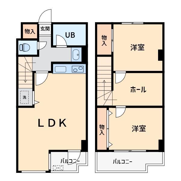ピアレジアオヤマ5(2LDK/3階)の間取り写真