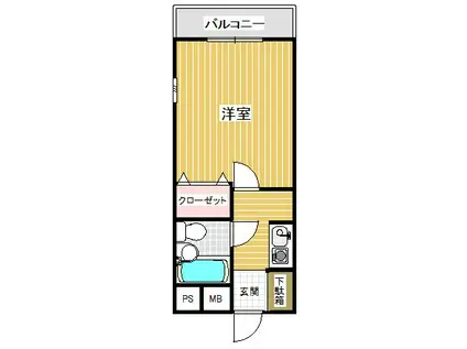 アクセス南福岡(1K/3階)の間取り写真