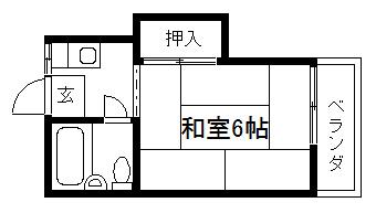シティハイツ鞍馬口(1K/2階)の間取り写真