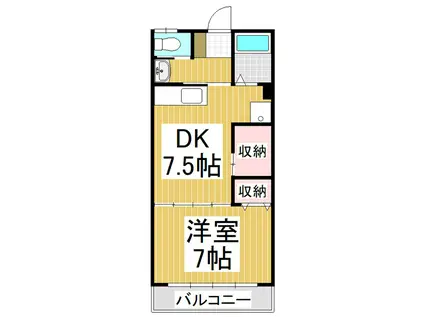 グリーンハイツN-1(1DK/2階)の間取り写真