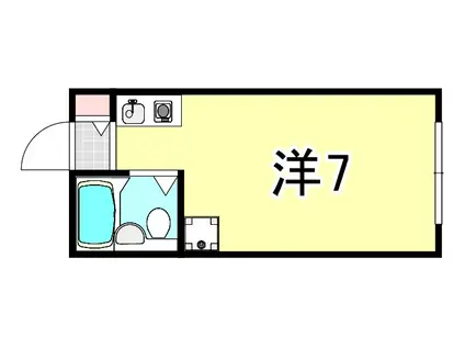 グローバル塚口(ワンルーム/3階)の間取り写真