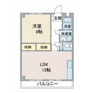藤本コーポ(1LDK/1階)の間取り写真