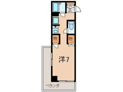 エトワール福島第2(1K/6階)の間取り写真