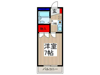 ミッキーハウス(1K/2階)の間取り写真