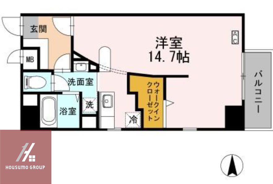 スペチアーレ(ワンルーム/10階)の間取り写真