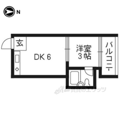第1レジデンス春田(1K/1階)の間取り写真