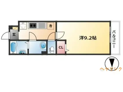 リブリ・大杉(1K/1階)の間取り写真