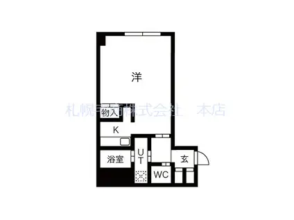 ヌーベル98(1K/2階)の間取り写真