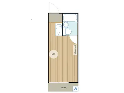 メゾン・ド・カナリ(ワンルーム/1階)の間取り写真