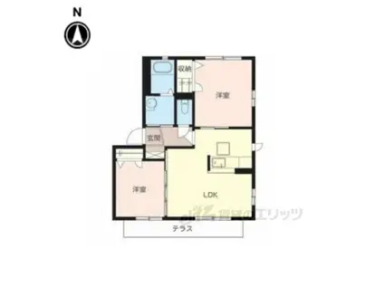 グレイスコートE(2LDK/1階)の間取り写真