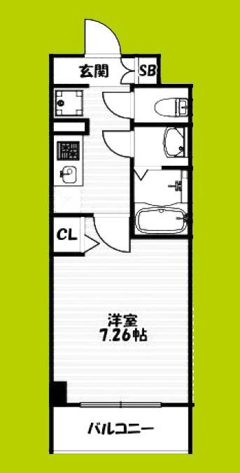 COCO-SURFRIDER(1K/3階)の間取り写真