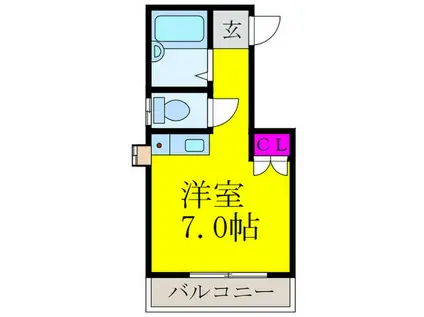 フォーレスト千里(ワンルーム/3階)の間取り写真