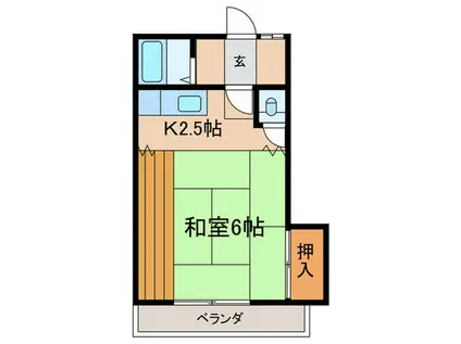 めぞん ぶらんしゅ A棟(1K/2階)の間取り写真