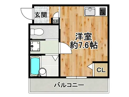 SEIKOウエストII高見(ワンルーム/2階)の間取り写真