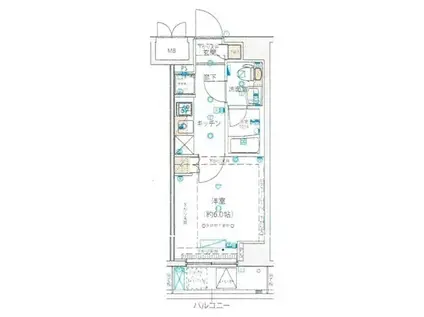 ライジングプレイス綾瀬三番館(1K/5階)の間取り写真