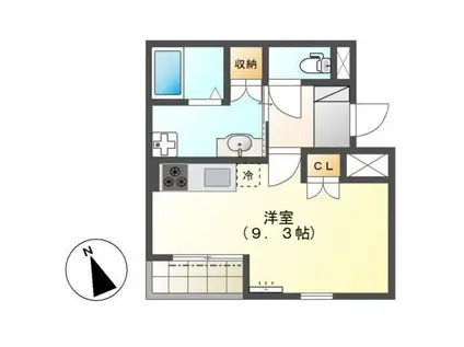 アンビシャス千葉城前(ワンルーム/1階)の間取り写真