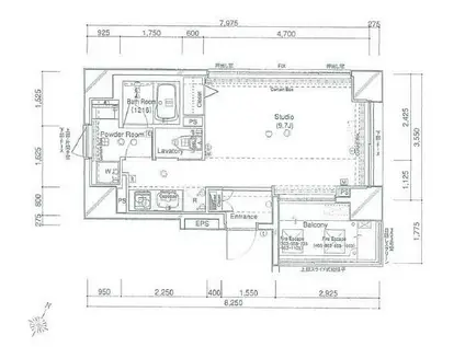 レックス芝浦(1K/6階)の間取り写真