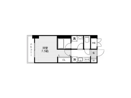 みなてらすレジデンス(1K/3階)の間取り写真
