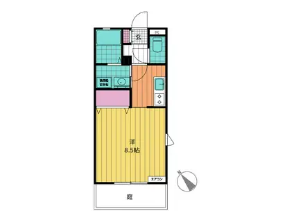 メゾン・ベリティ(1K/1階)の間取り写真