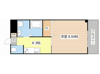 MAISON DE GRACE(1K/2階)の間取り写真