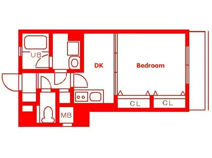 藤アリビオ(1DK/4階)の間取り写真