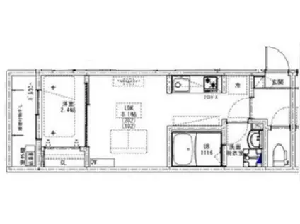 ケイアイ レジデンス 新柏(1LDK/1階)の間取り写真