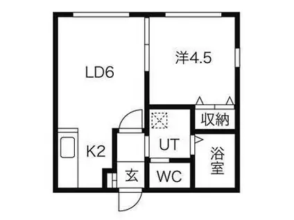 リースクエア28(1LDK/3階)の間取り写真