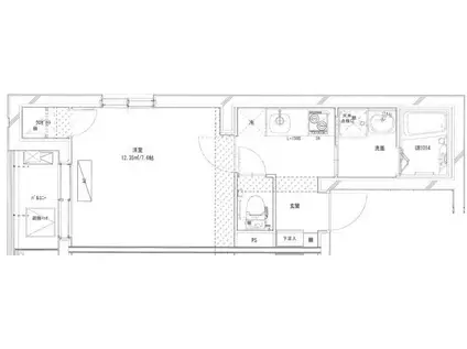 シャルマン ルージュ(1K/3階)の間取り写真