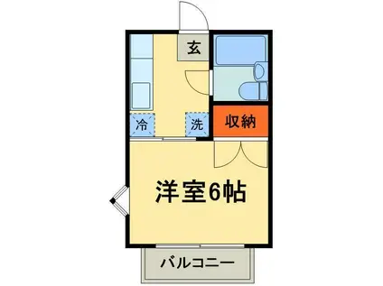 ハイツドルチェ(1K/2階)の間取り写真