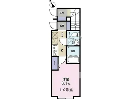 HALELEA ハレレア(1K/1階)の間取り写真