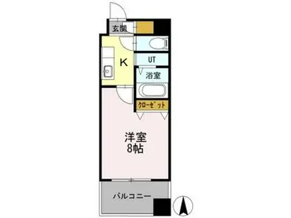 ユーレジデンス名駅南(1K/3階)の間取り写真