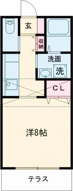 CRAMMERS860(1K/1階)の間取り写真