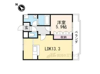 レインボーヒル(1LDK/2階)の間取り写真