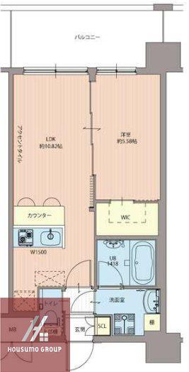 PHOERME城北公園(1LDK/8階)の間取り写真