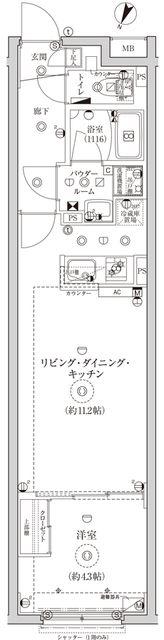 CREATIF池袋(1LDK/3階)の間取り写真
