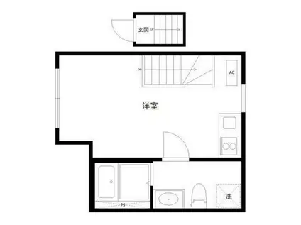 COCOHA都立大(ワンルーム/2階)の間取り写真