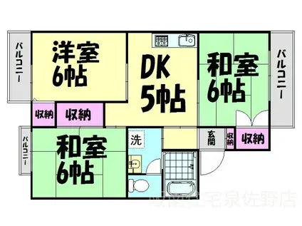 ガーデンパレス宮下(3DK/1階)の間取り写真