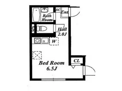 ファーストホーム森下(1K/1階)の間取り写真