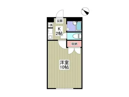 アークA(1K/1階)の間取り写真