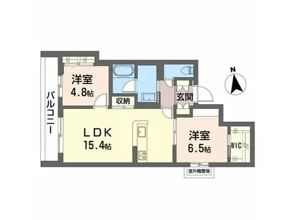 シャーメゾン 東雲 子育て支援(2LDK/3階)の間取り写真