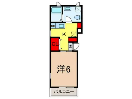 VILLA FIORITA(1K/1階)の間取り写真