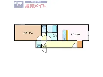 大藪第5ビル(1LDK/2階)の間取り写真