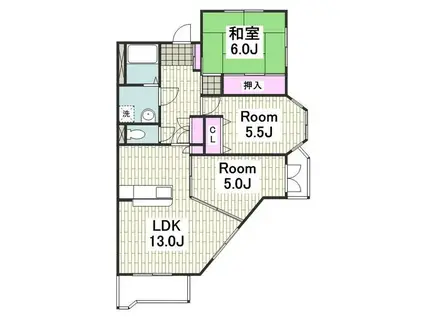 シェ・ノートフ桑原台(3LDK/1階)の間取り写真